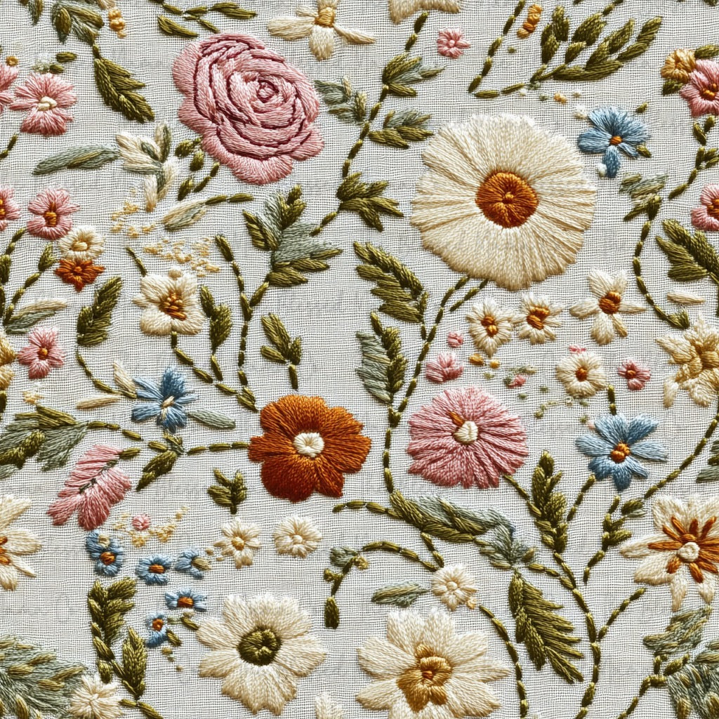 Embroidery Floral Custom (NOT actually embroidered)