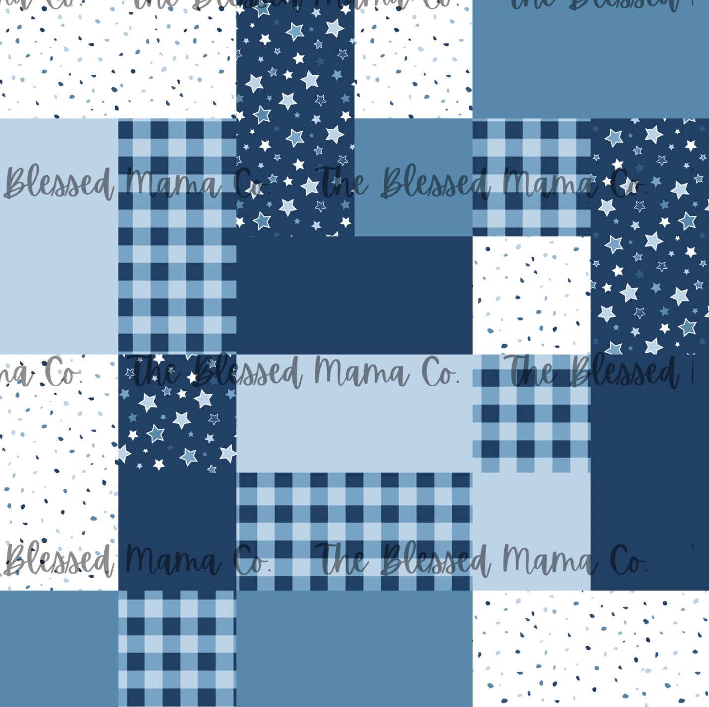 Blue Patchwork Custom