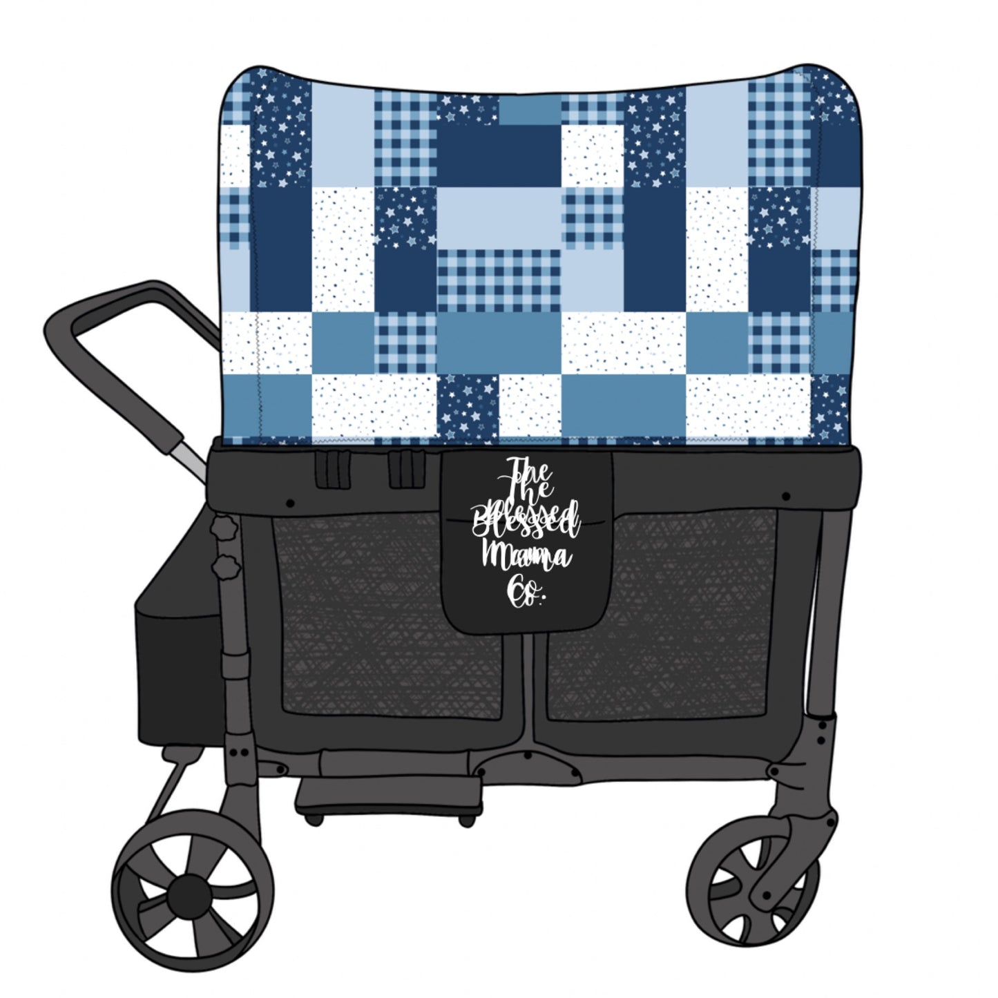 Blue Patchwork Custom