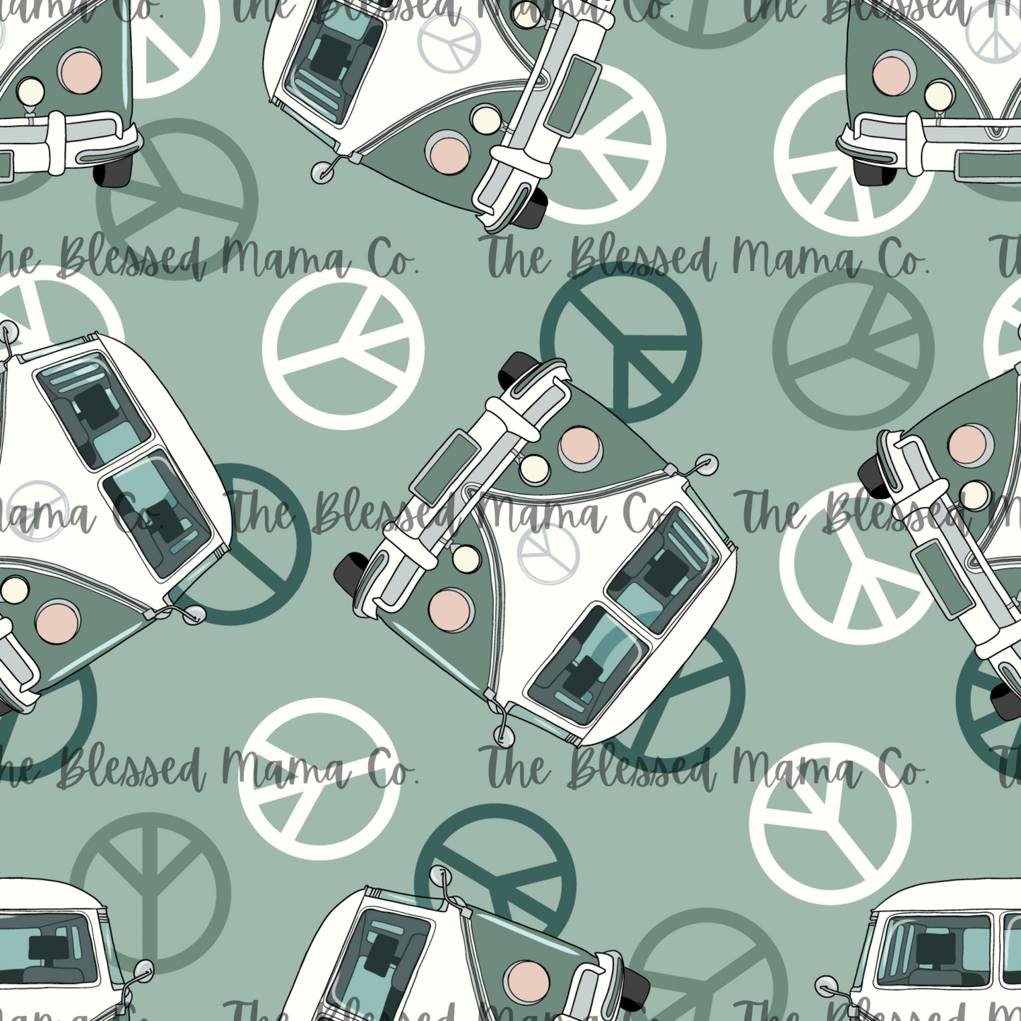 Green Vans & Peace Custom
