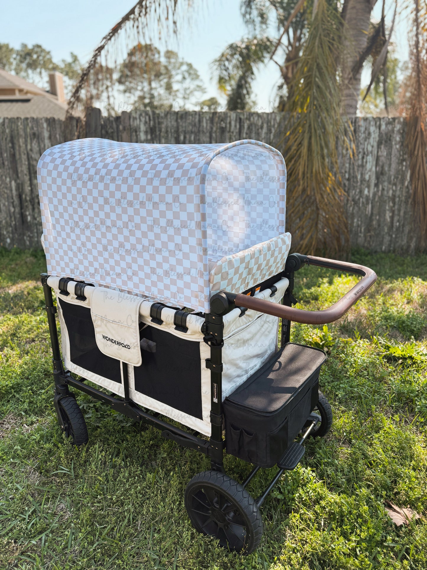 Tan Checker UV50+ Full Canopy