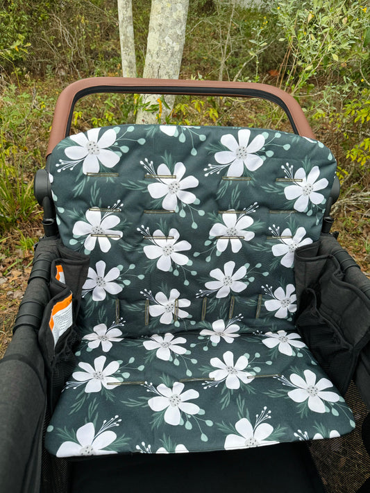Dark Floral Seat Covers