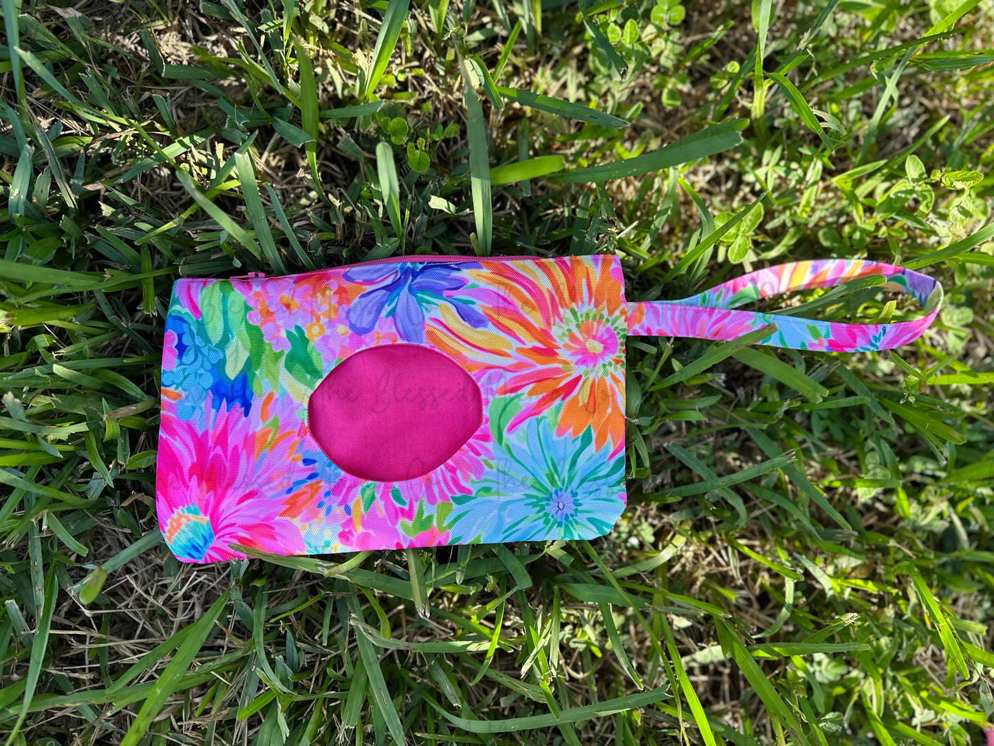 Bright Floral Wipe Pouch