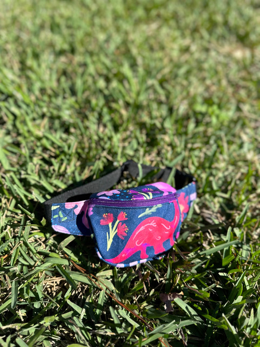 Purple Dinosaur Fanny Pack