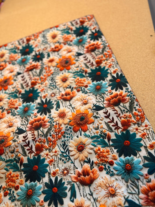 Faux Embroidery Floral Padded Mat