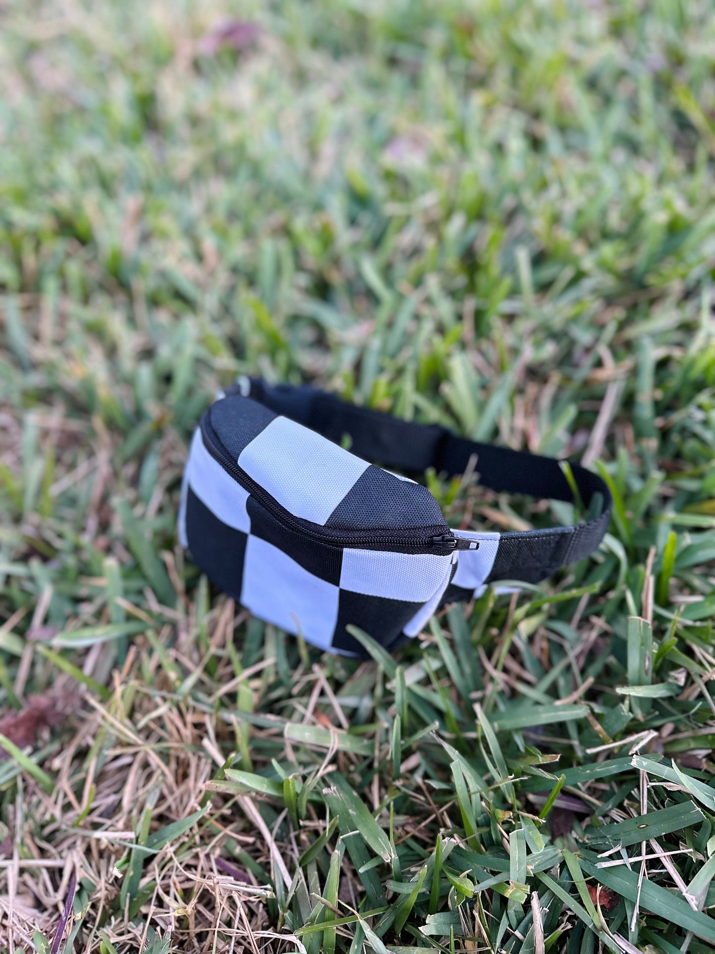 Black & White Checker Fanny Pack