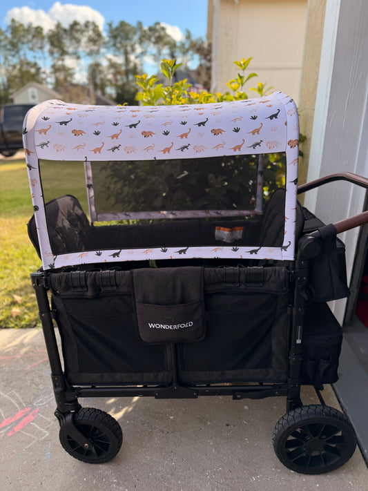 Neutral Dinosaur Mesh Canopy