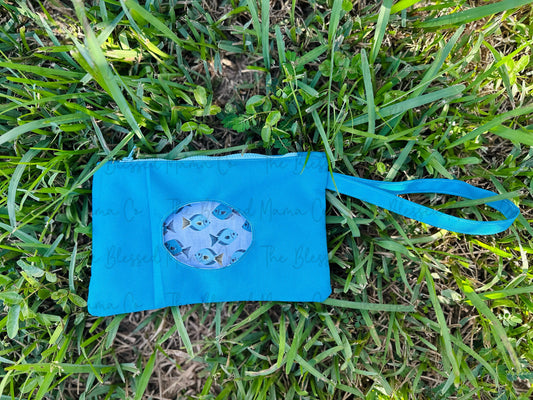 Blue Fish Wipe Pouch