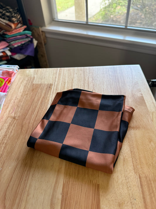 Black and Brown Checker Half Canopy