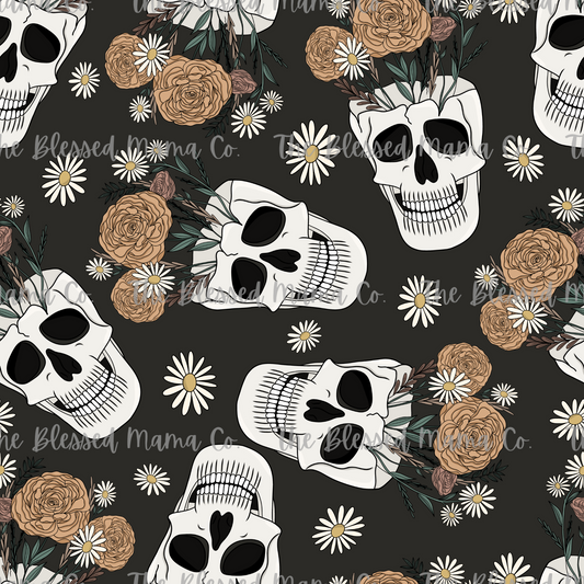 Skull Floral Custom