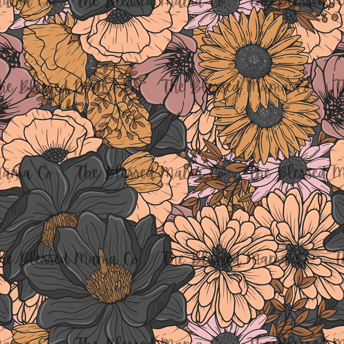 Fall Dark Floral Custom