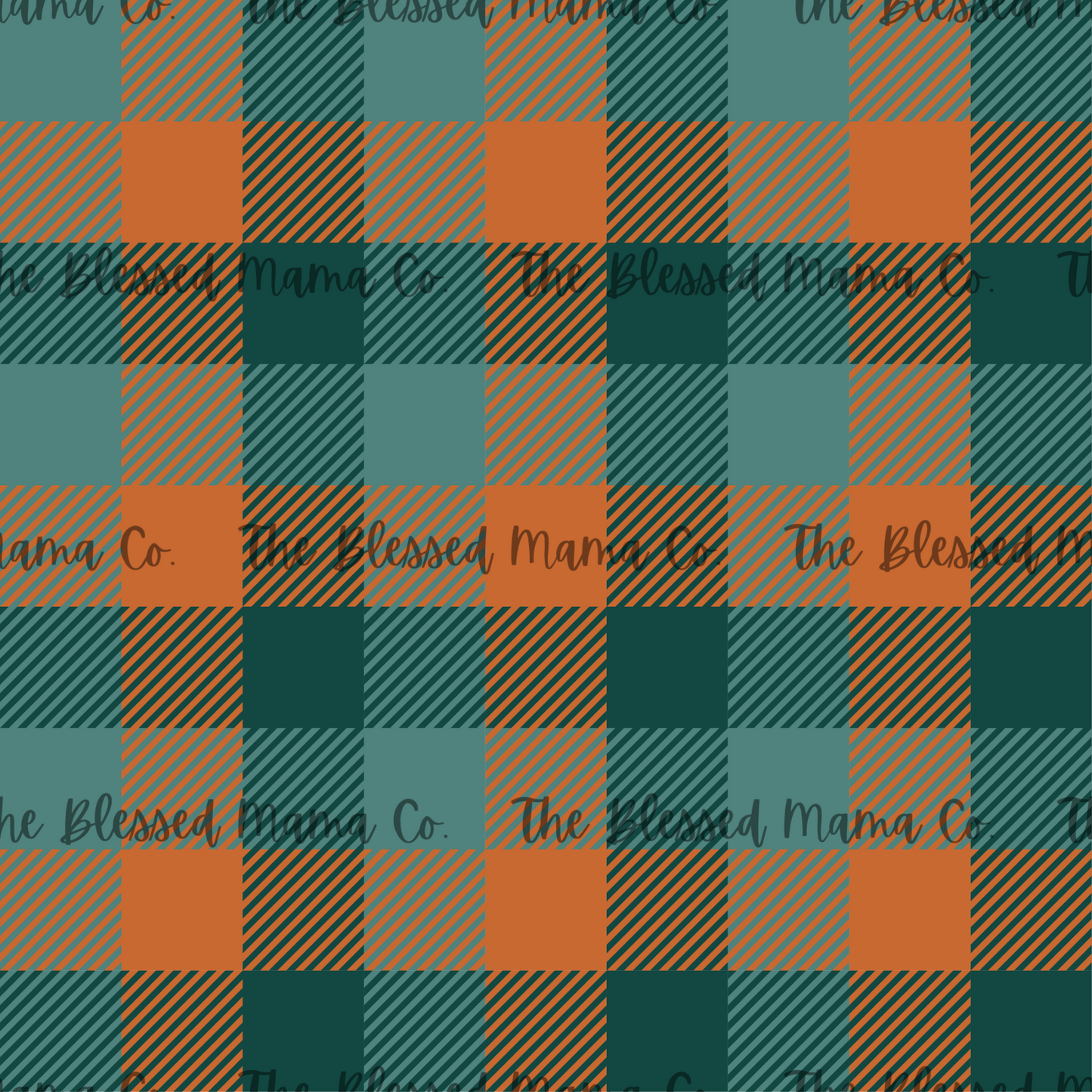 Fall Plaid Blue Green Custom