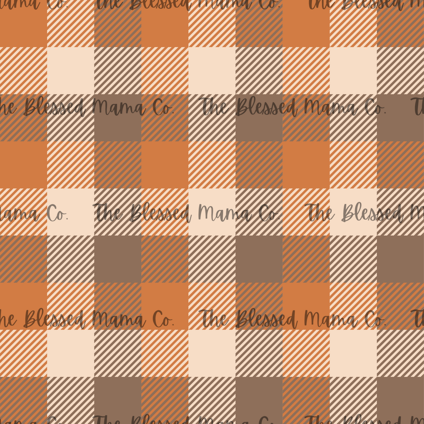 Fall Plaid Brown Orange Custom