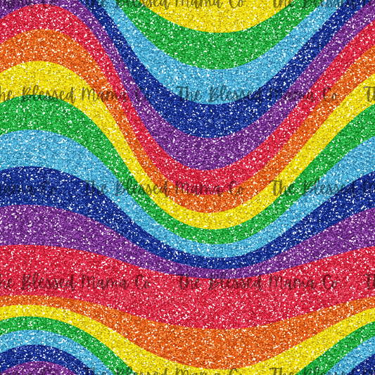 Rainbow Glitter Wave Custom