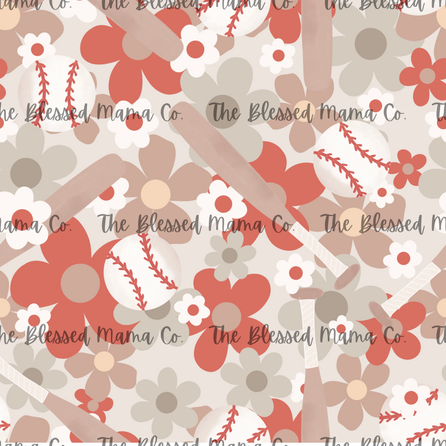 Baseball Floral Custom