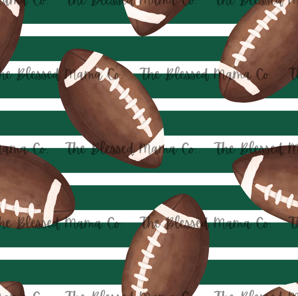 Green and White Football Custom