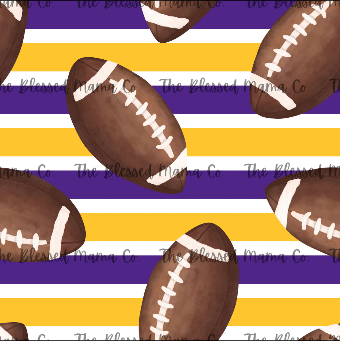 Purple and Yellow Football Custom