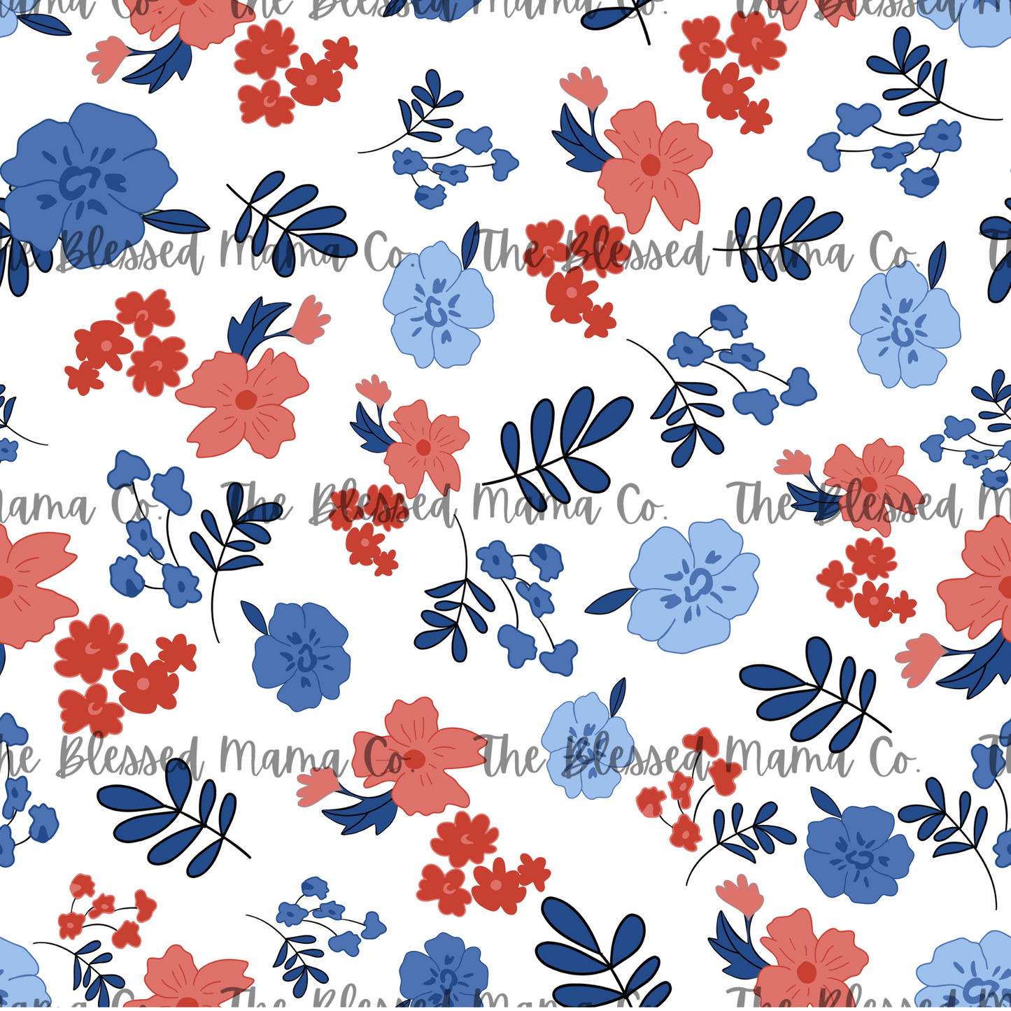 4th of July Floral Custom