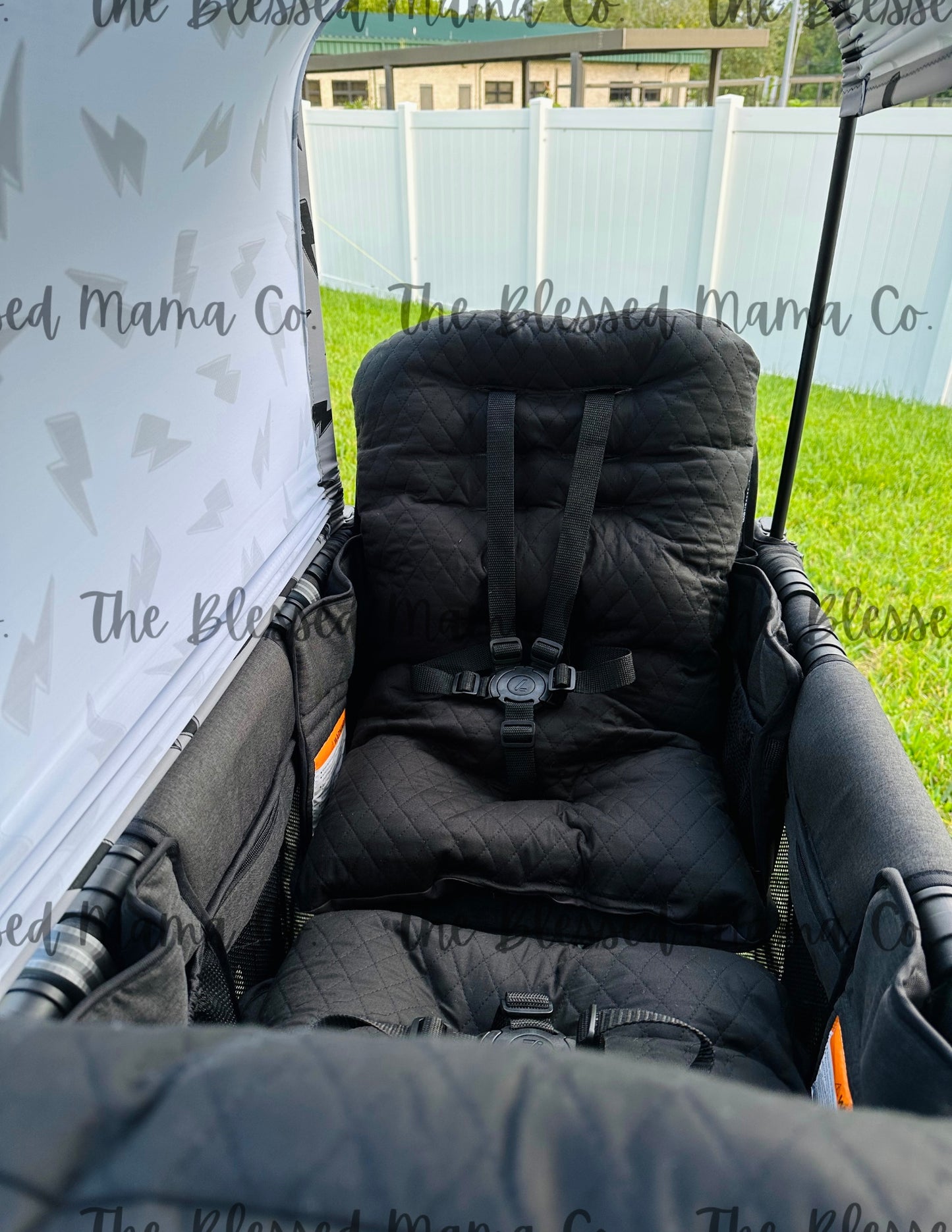 Black Padded Seat Cover Custom