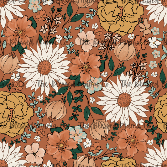 Brown Floral Custom