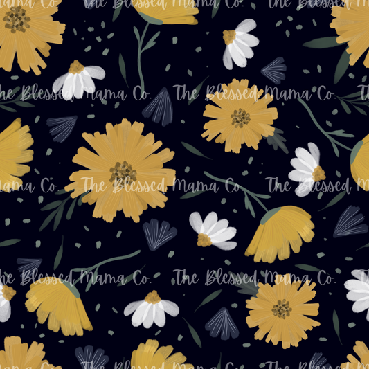 Navy Wildflowers Custom