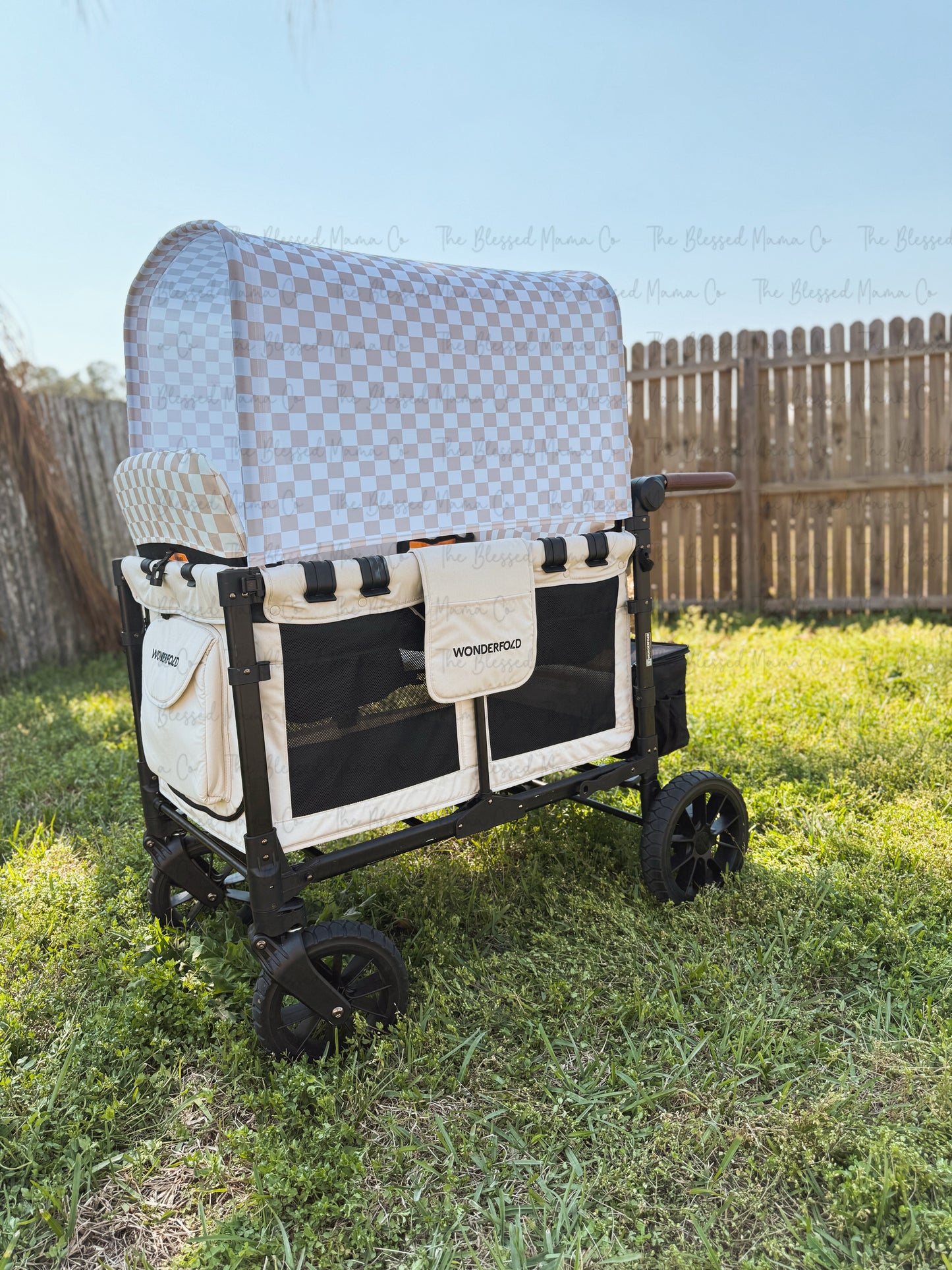 Tan Checker UV50+ Full Canopy